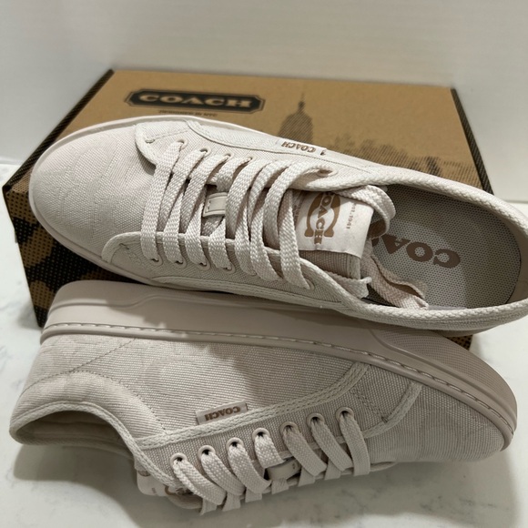 Coach Women's Sneakers in Cream - Picture 8 of 15